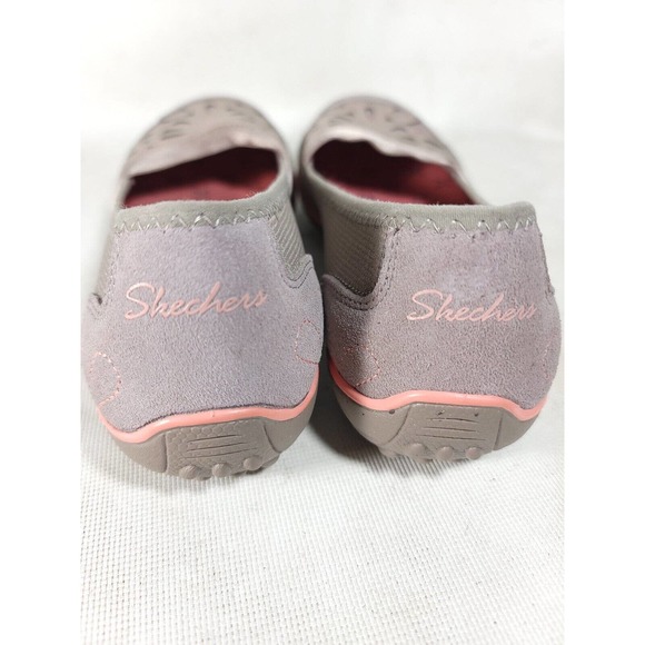 SKECHERS Women Earthfest Repurpose Gray/ Pink Embroidered Flats 49272 (Size 8.5) - Picture 4 of 8